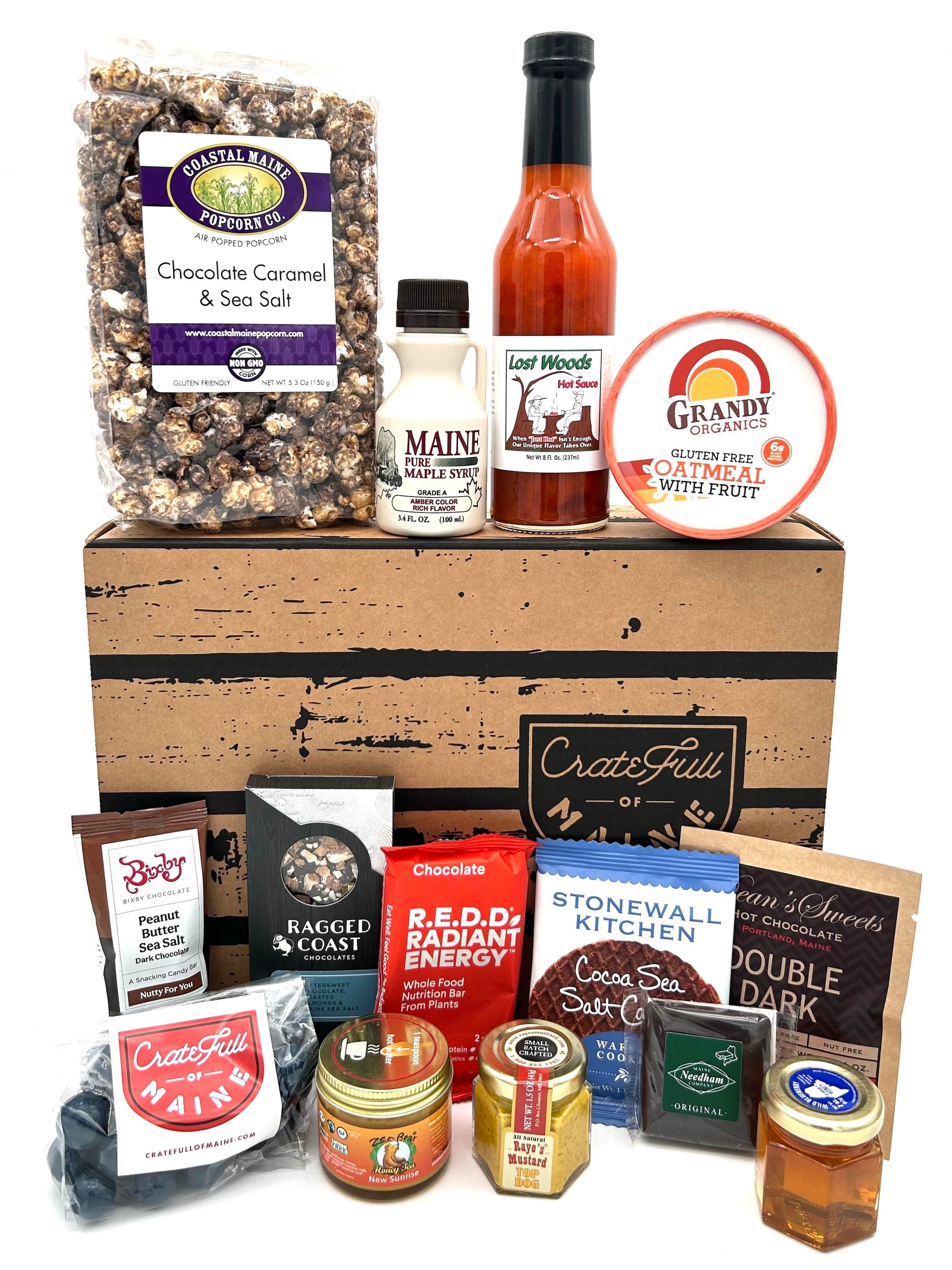 Packed with treats from Maine, this Crate samples some of the best that Maine has to offer for a gift that will satisfy you and yours. 